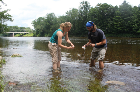 Sewage inlet sampling Sewage inlet sampling