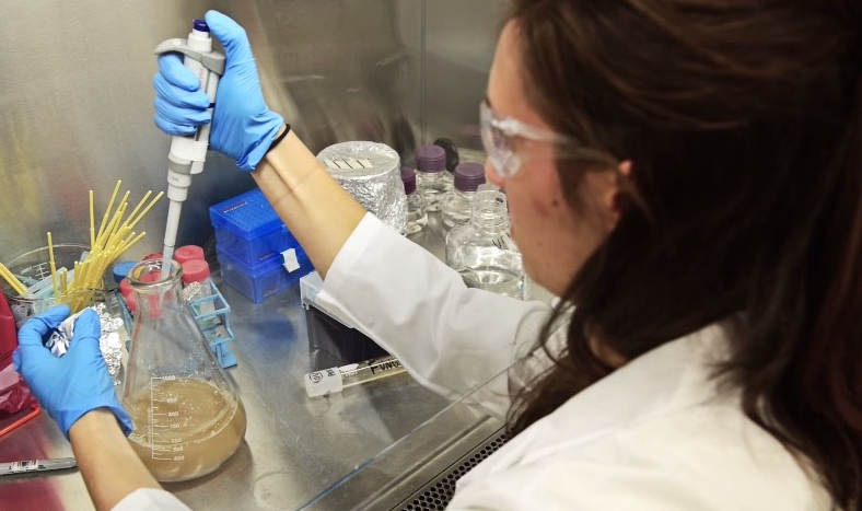 Adding reagents to water samples for total mercury detection Adding reagents to water samples for total mercury detection