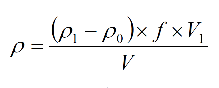 Calculation formula of antimony content in water quality testing