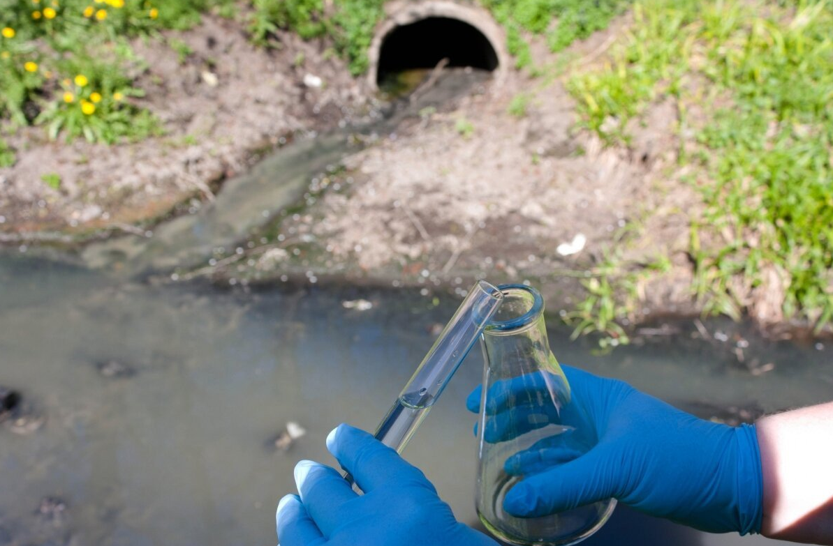 Collecting water samples for nickel testing